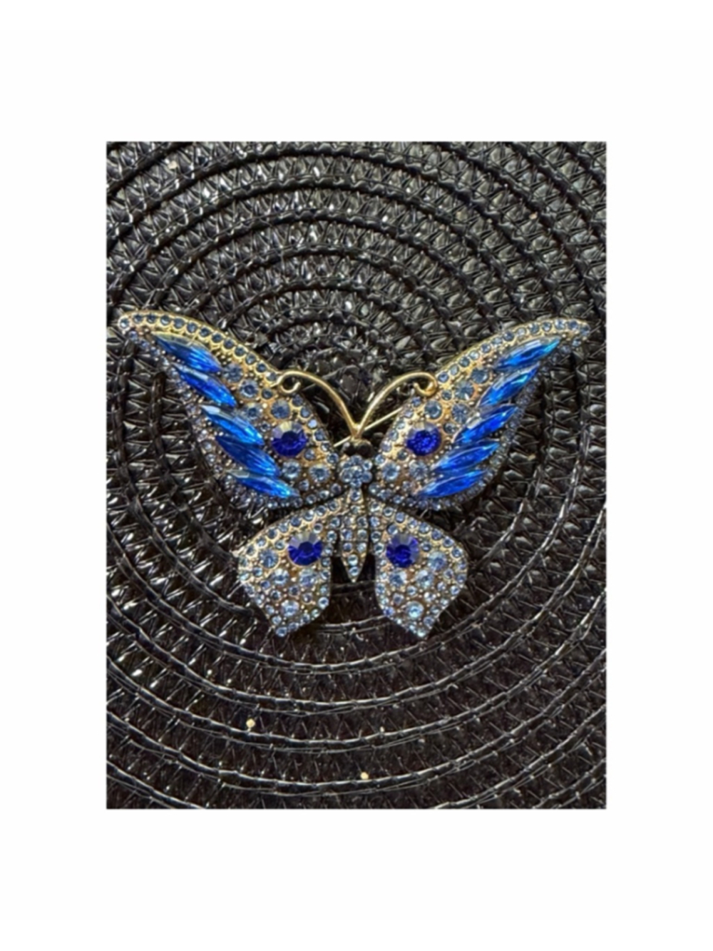 Women's Unbranded Butterfly Brooch One Size Blue Gold